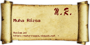 Muha Rózsa névjegykártya