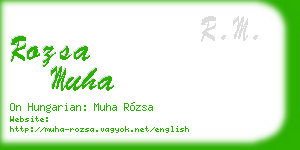 rozsa muha business card