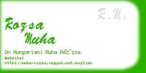 rozsa muha business card